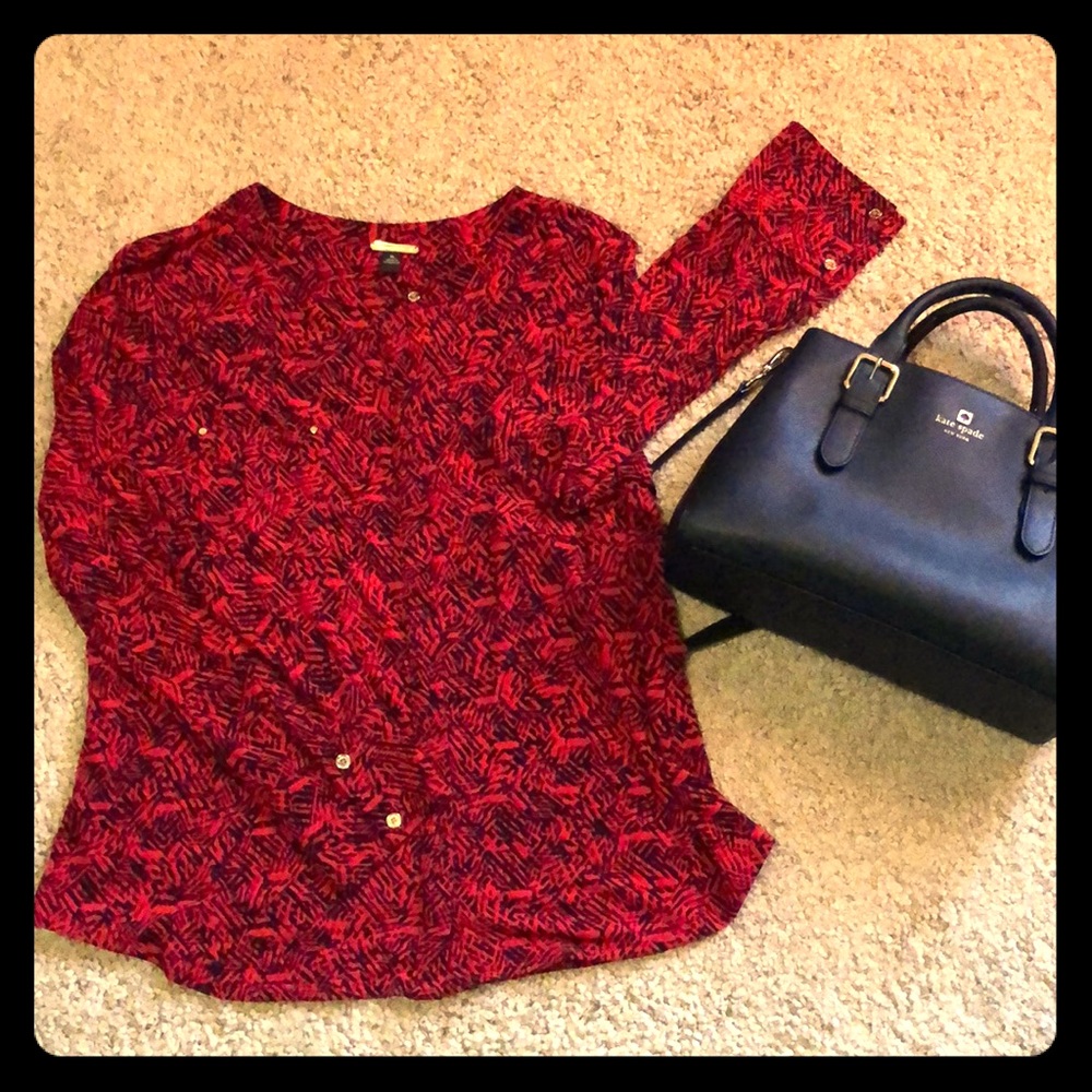 NWOT Dana Buchman Slinky utility blouse